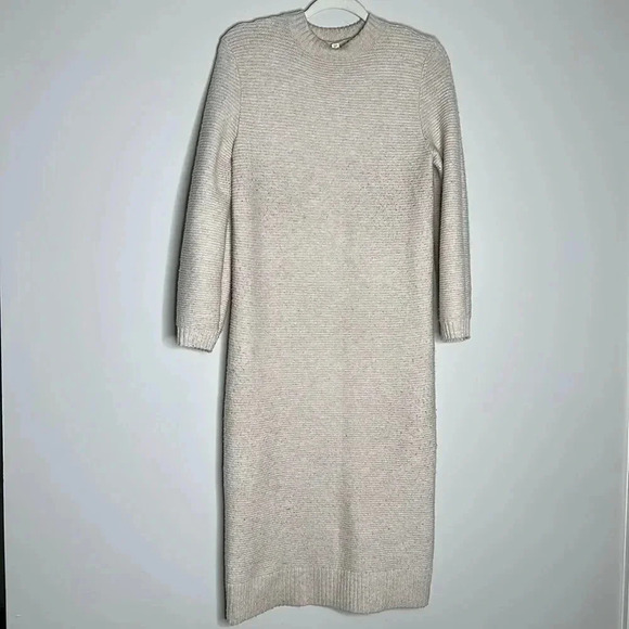 Prologue Women's Long Sleeve Boxy Crewneck Textured Dress - Picture 1 of 9